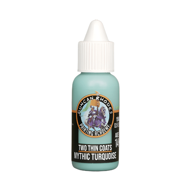 Duncan Rhodes Two Thin Coats Mythic Turquoise dropper bottle, a bright turquoise Highlight paint