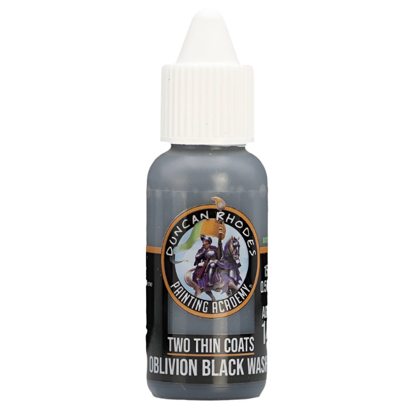 Duncan Rhodes Two Thin Coats Oblivion Black Wash dropper bottle from the Painting Academy range