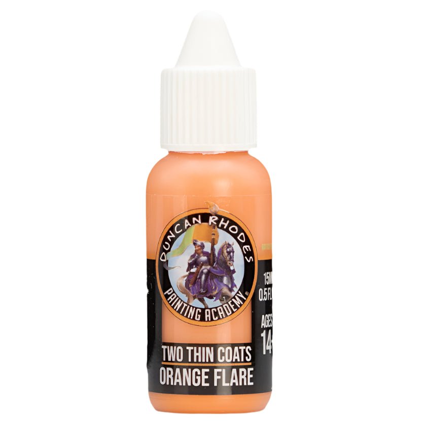 Duncan Rhodes Two Thin Coats Orange Flare (Highlight) dropper bottle, filled with orange paint