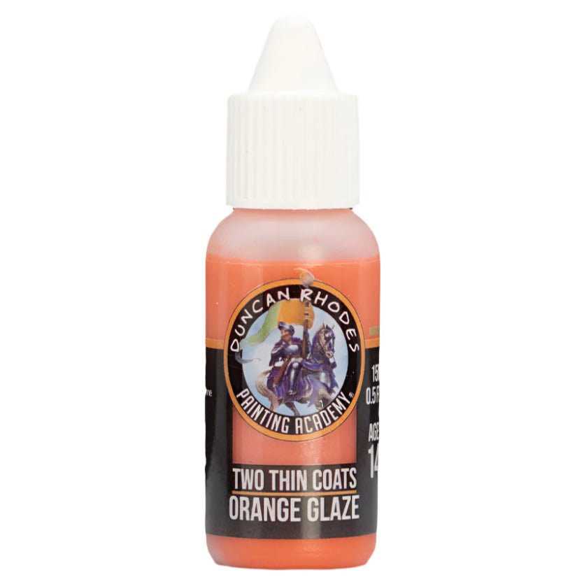 Duncan Rhodes Two Thin Coats Orange Glaze, orange dropper bottle