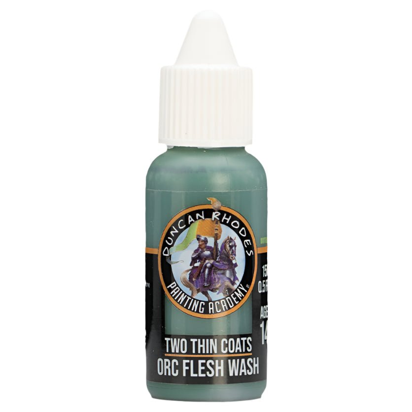 Duncan Rhodes Two Thin Coats Orc Flesh (Wash) dropper bottle, filled with green paint