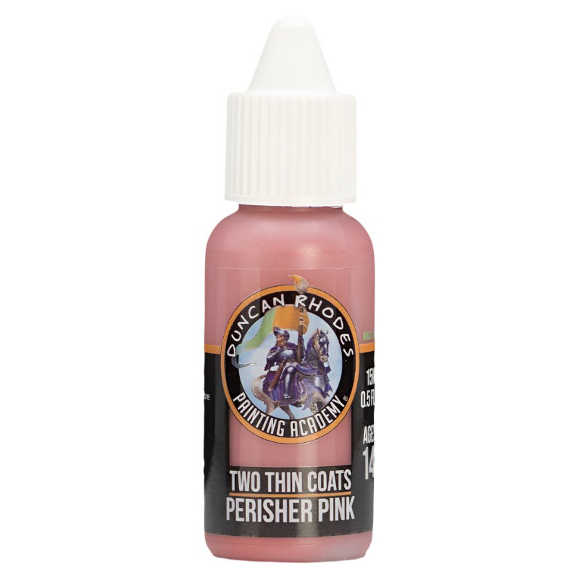 Duncan Rhodes Two Thin Coats Perisher Pink Shadow paint in a 15ml dropper bottle