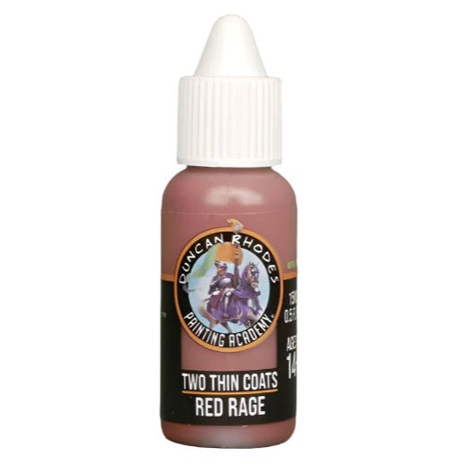 Duncan Rhodes Two Thin Coats Red Rage (Shadow) dropper bottle, filled with dark red paint