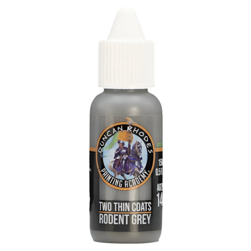 Duncan Rhodes Two Thin Coats Rodent Grey (Highlight) dropper bottle, filled with grey paint