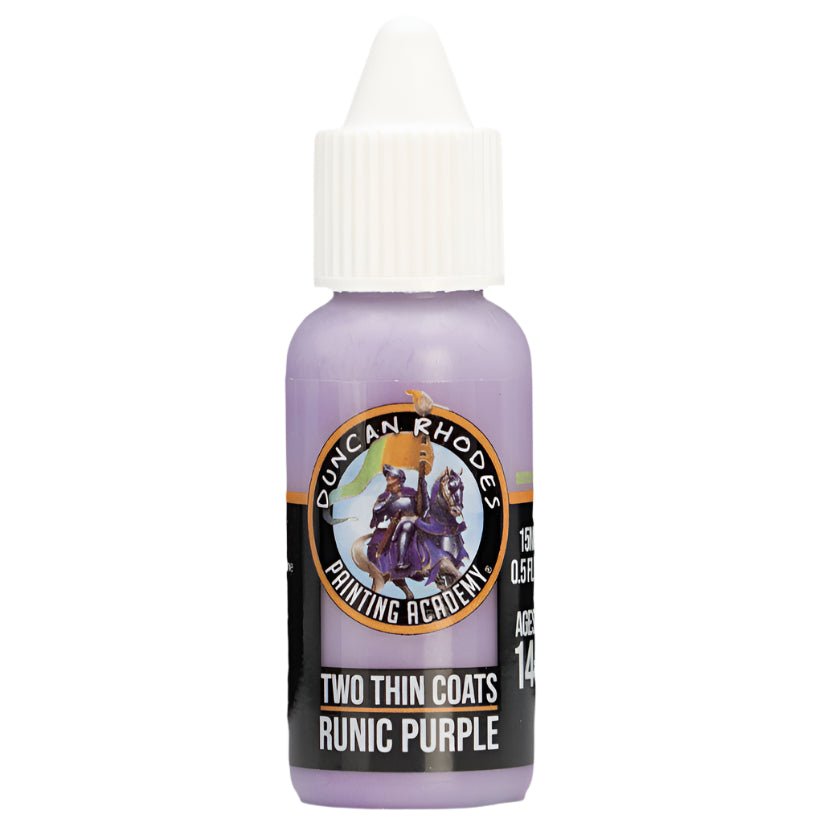 Duncan Rhodes Two Thin Coats Runic Purple highlight paint dropper bottle, pale lilac purple