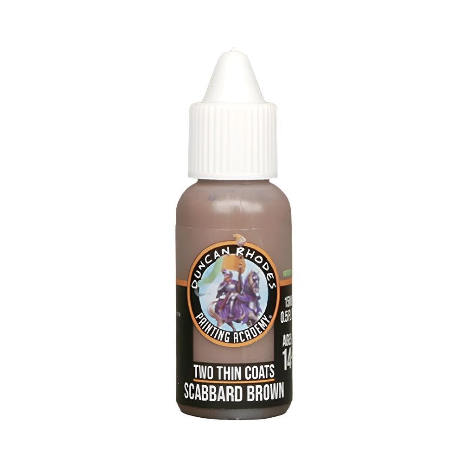 Duncan Rhodes Two Thin Coats Scabbard Brown shadow acrylic paint in a 15ml dropper bottle