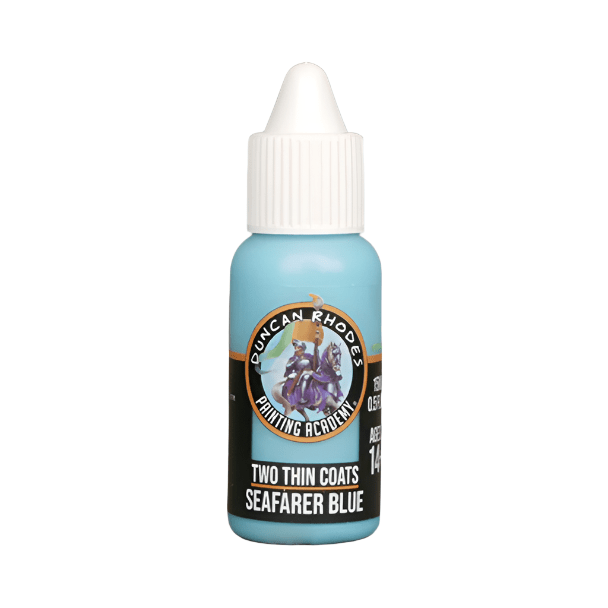 Duncan Rhodes Two Thin Coats Seafarer Blue highlight acrylic paint in a 15ml dropper bottle