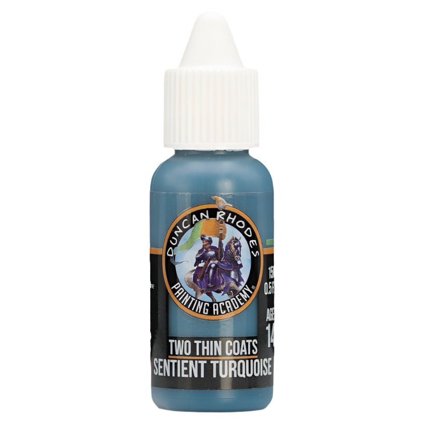 Duncan Rhodes Two Thin Coats Sentient Turquoise dropper bottle, a deep teal Shadow paint