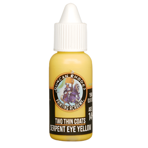 Duncan Rhodes Two Thin Coats Serpent Eye Yellow shadow acrylic paint in a 15ml dropper bottle