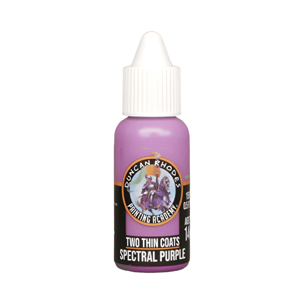 Duncan Rhodes Two Thin Coats Spectral Purple highlight paint in a dropper bottle