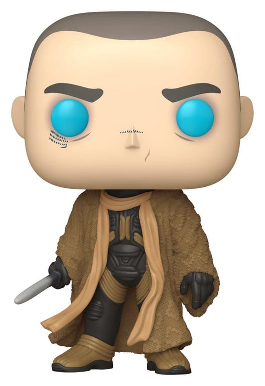 Funko Pop! Movies Paul Atreides vinyl figure from Dune: Part Three in a desert robe holding a knife