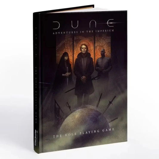 Modiphius Dune: Adventures in the Imperium roleplaying game core rulebook, hardback cover