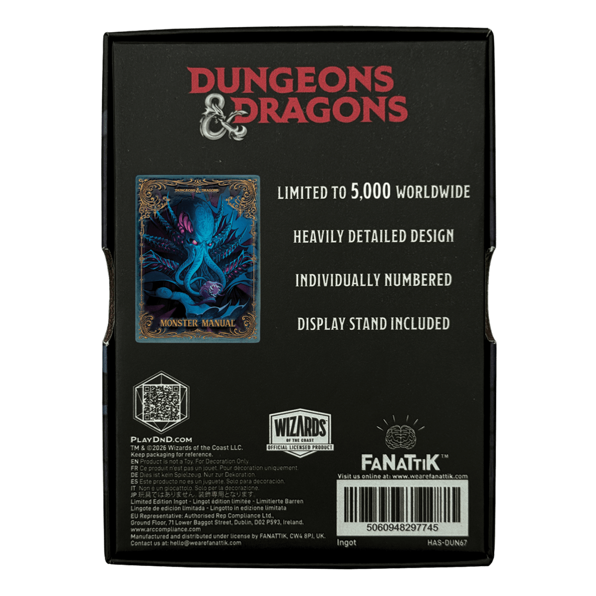 Dungeons & Dragons – Monster Manual Alternate Cover Ingot - Loaded Dice