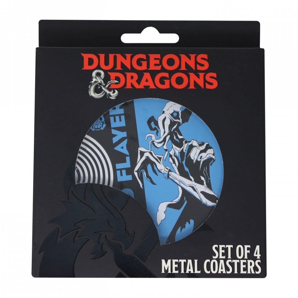 D&D - Monsters Set of 4 Metal Coasters - Loaded Dice