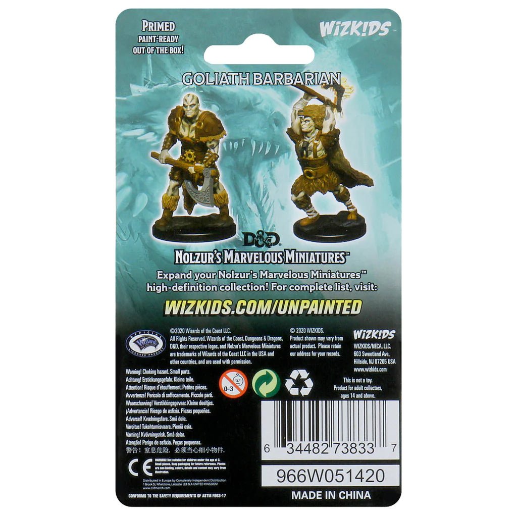 Dungeons & Dragons Nolzur's Marvelous Miniatures - Male Goliath Barbarian (W10) - Loaded Dice