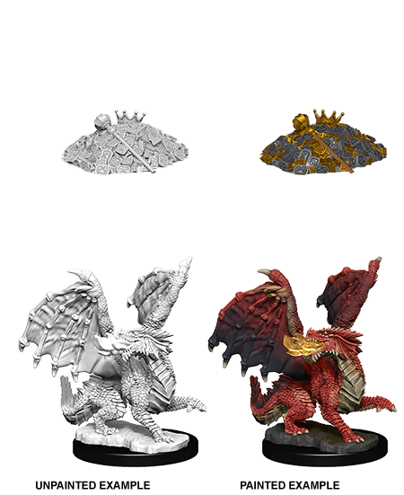 Dungeons & Dragons Nolzur's Marvelous Miniatures - Red Dragon Wyrmling (W10) - Loaded Dice