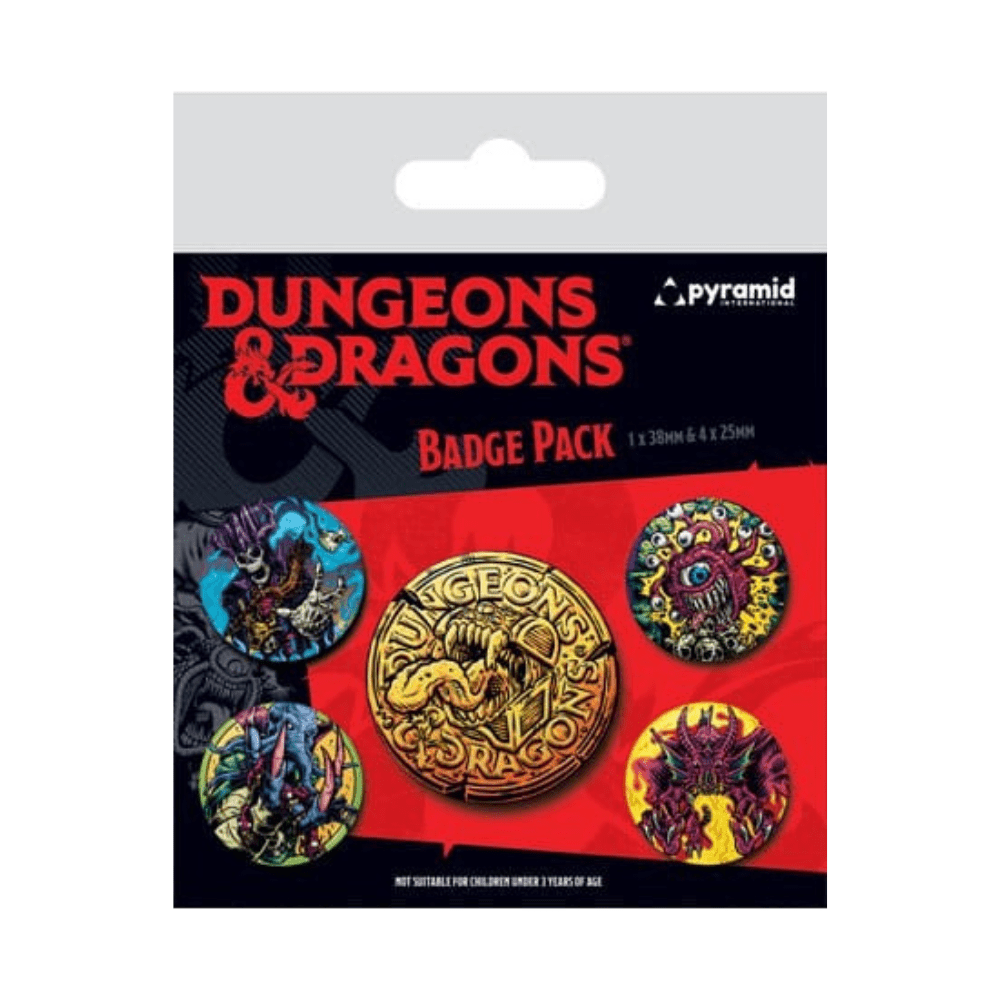 Dungeons & Dragons Pin-Back Buttons 5-Pack - Movie Themed - Loaded Dice