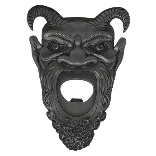 Dungeons & Dragons Tomb of Horrors bottle opener out of the pack, a horned demon face with open mouth