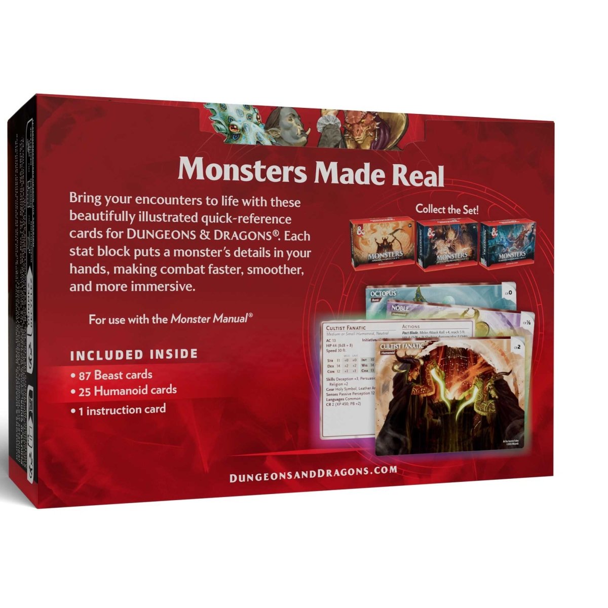 Dungeons & Dragons Trove Monsters Animals and NPCs card examples - Loaded Dice