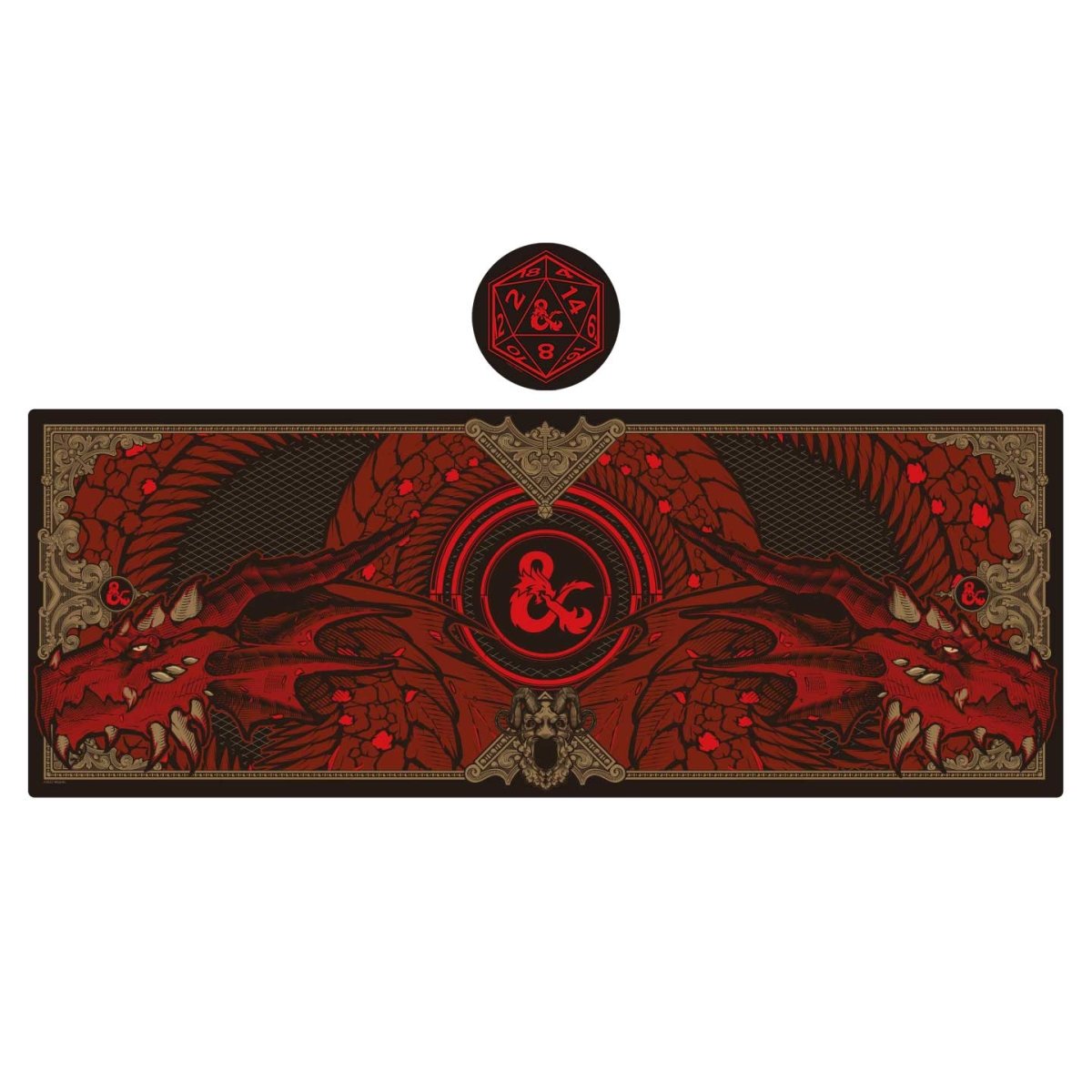 Dungeons & Dragons XL Desk Pad & Coaster Set - Loaded Dice