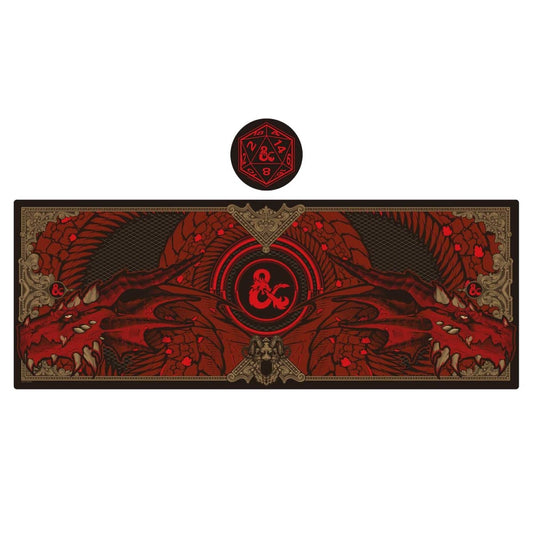 Dungeons & Dragons XL Desk Pad & Coaster Set - Loaded Dice