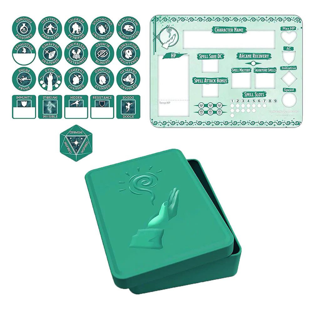 D&D - Wizard Token Set (Player Board & 22 tokens) - Loaded Dice Barry Vale of Glamorgan CF64 3HD