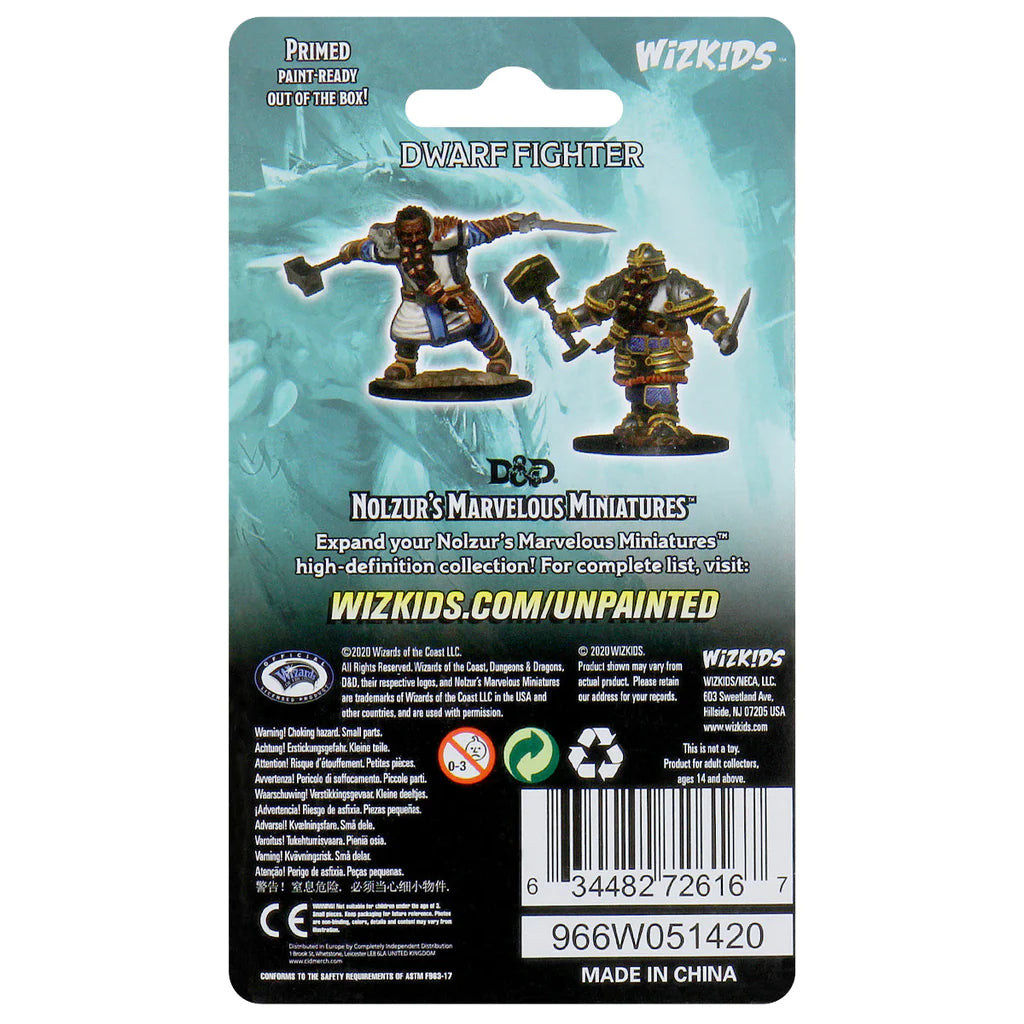 Dwarf Male Fighter (PACK OF 2): D&D Nolzur's Marvelous Unpainted Miniatures (W1) 100D&D - Loaded Dice Barry Vale of Glamorgan CF64 3HD