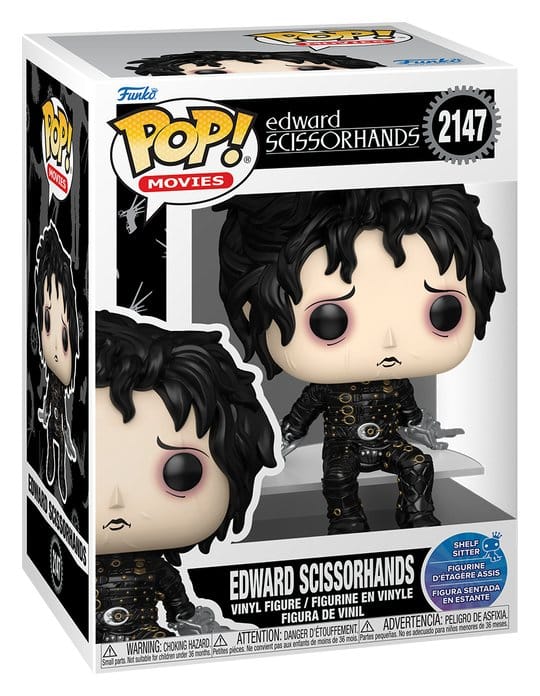 Edward Scissorhands Funko Pop! Movies Edward Scissorhands 2147 sitting figure in its window box