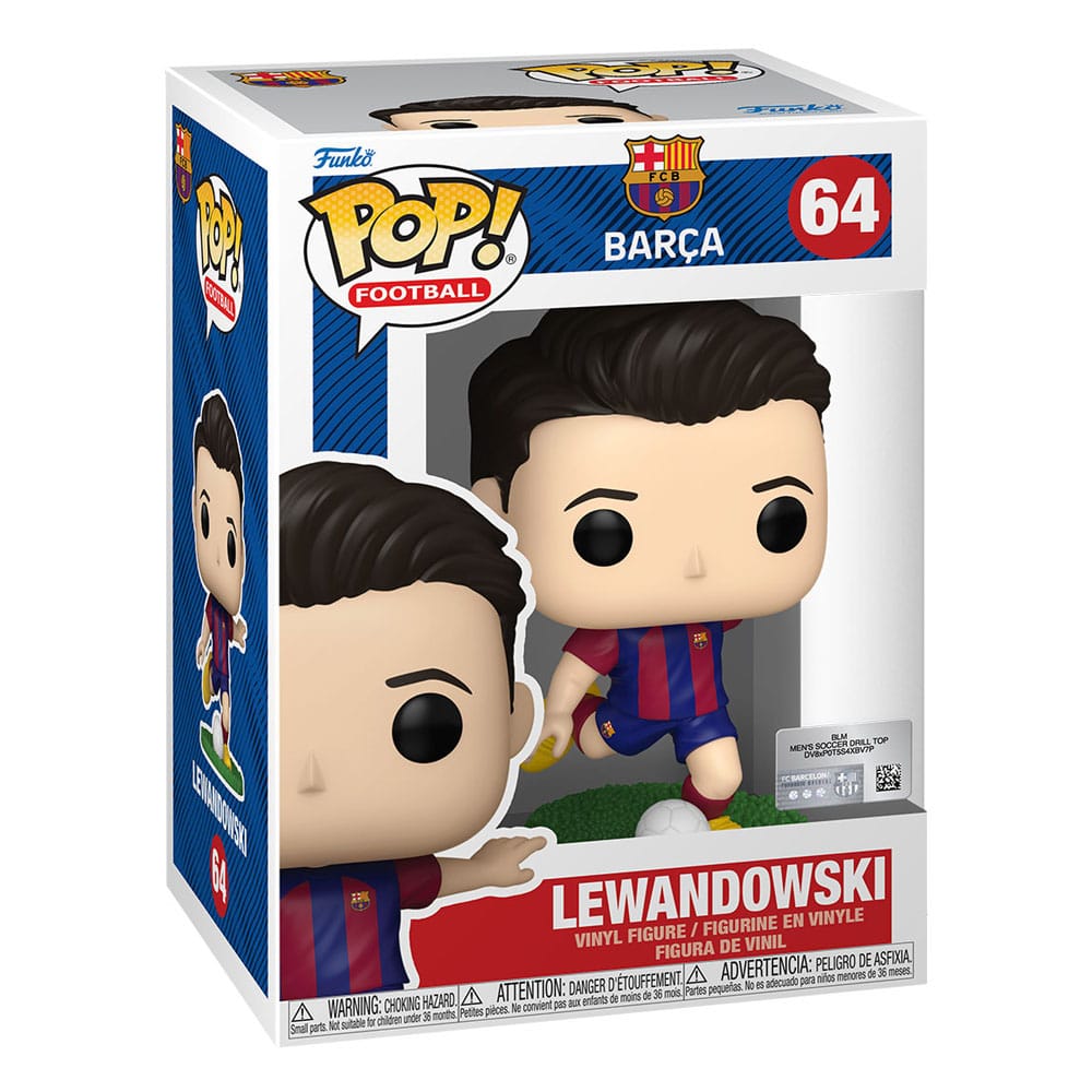 Funko Pop! Football Barça Lewandowski vinyl figure 64 in its window box packaging