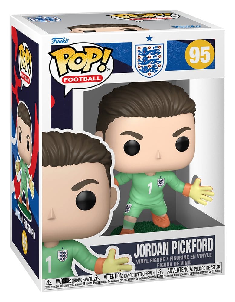 Funko POP! Football England Jordan Pickford goalkeeper vinyl figure in window box, number 95