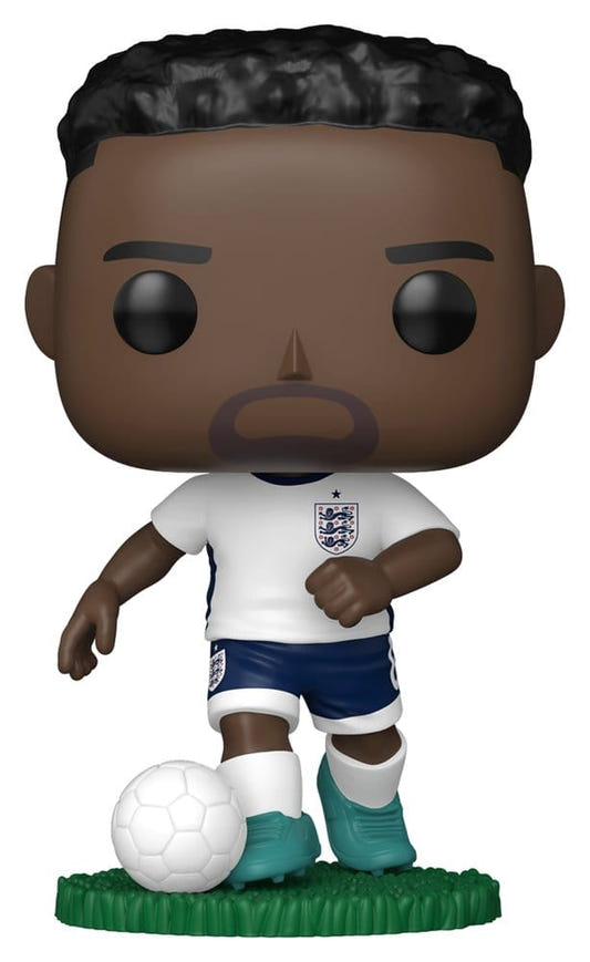 Funko POP! Football Marc Guehi vinyl figure in white England kit with football