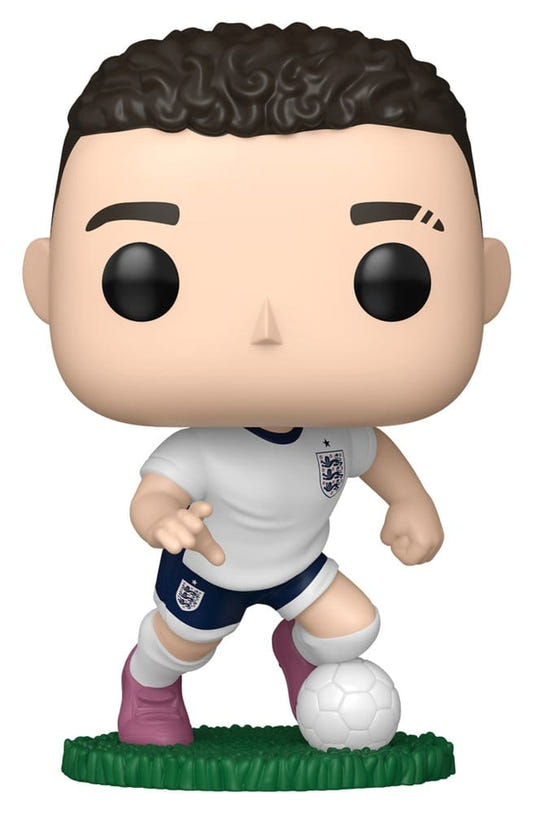 Funko POP! Football Phil Foden vinyl figure in white England kit with football