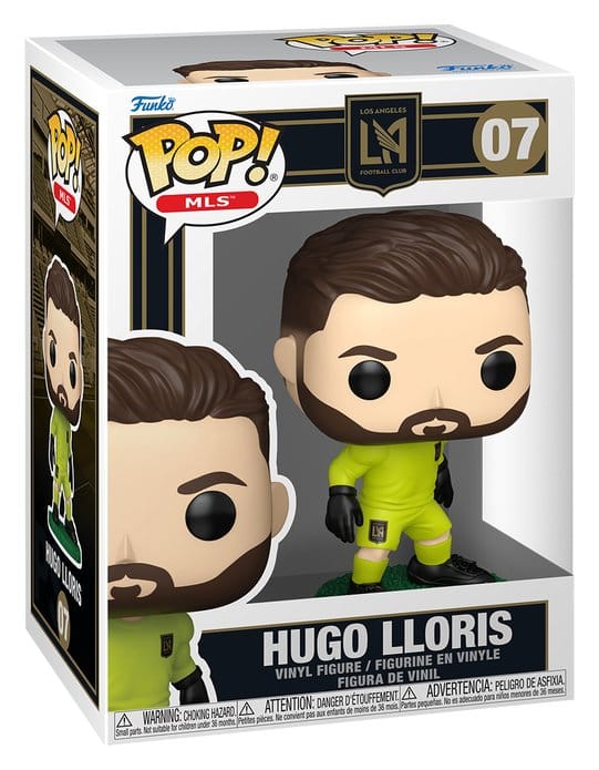 Hugo Lloris Funko POP! MLS vinyl figure in its Los Angeles FC window box, number 07