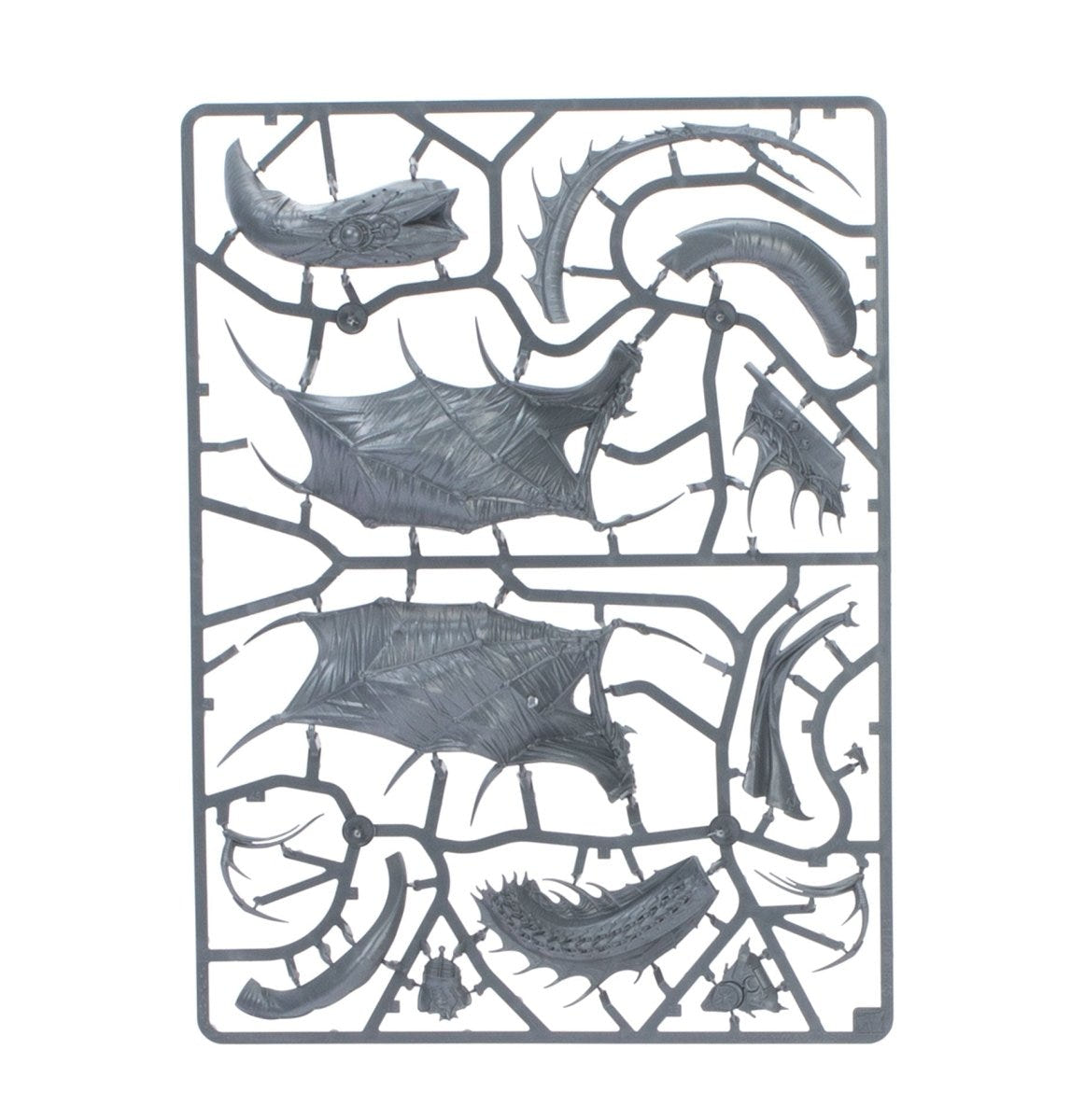 Emperor's Children Fulgrim unpainted plastic sprue with wings, frame 1 of 2
