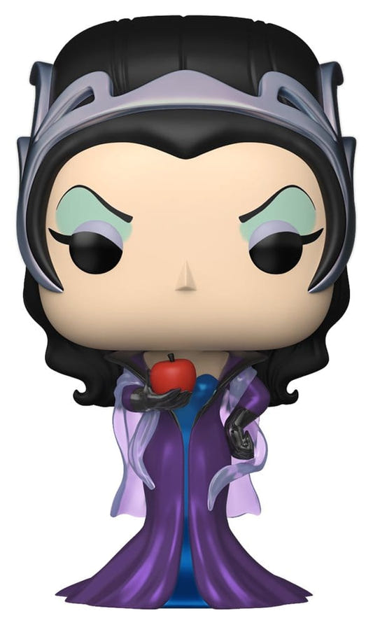 Funko POP! Queen Narissa from Disney's Enchanted in a purple gown holding a red apple