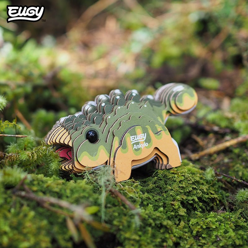EUGY Ankylo 3D cardboard model kit - built model on display