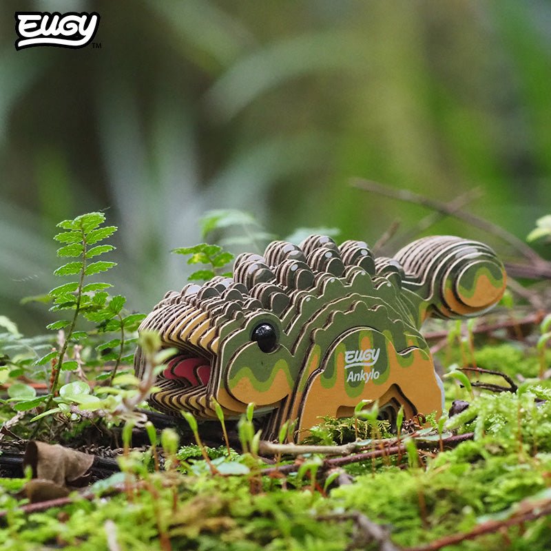 EUGY Ankylo 3D cardboard model kit - built model on display