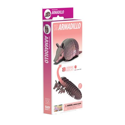 EUGY Armadillo 3D model kit box, angled front view