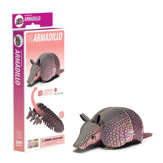 EUGY Armadillo 3D cardboard model kit, eco-friendly assembled puzzle figure