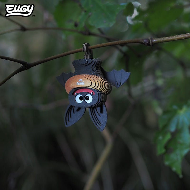 EUGY Bat 3D cardboard model kit - built model on display
