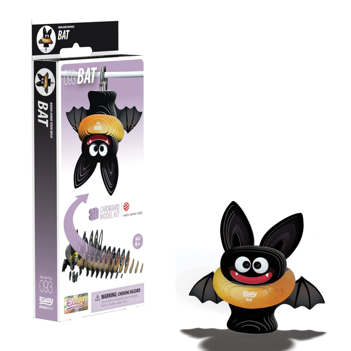 EUGY Bat 3D cardboard model kit - box front