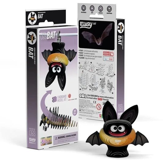 EUGY Bat 3D cardboard model kit, eco-friendly assembled puzzle figure
