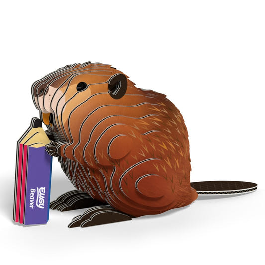 EUGY Beaver 3D cardboard model kit - finished model