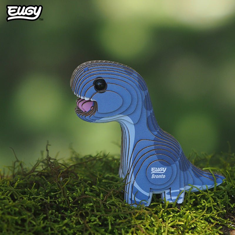 EUGY Bronto 3D cardboard model kit - built model on display