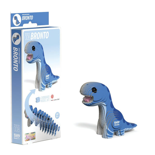 EUGY Bronto 3D cardboard model kit, eco-friendly assembled puzzle figure