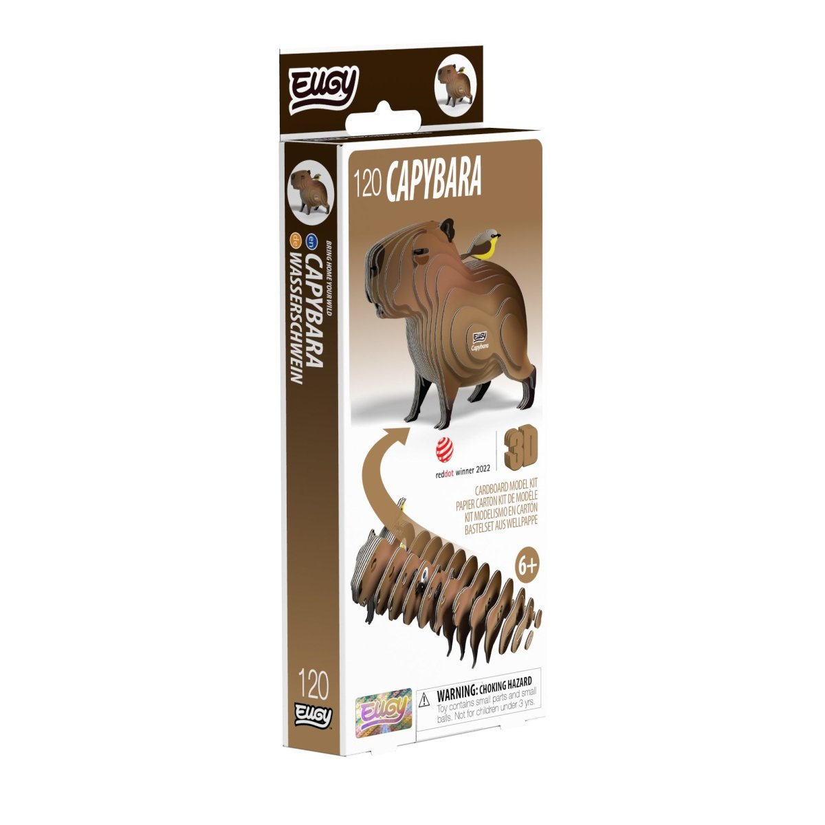 EUGY Capybara 3D cardboard model kit - box front