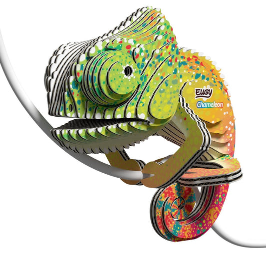 EUGY Chameleon 3D cardboard model kit - finished model