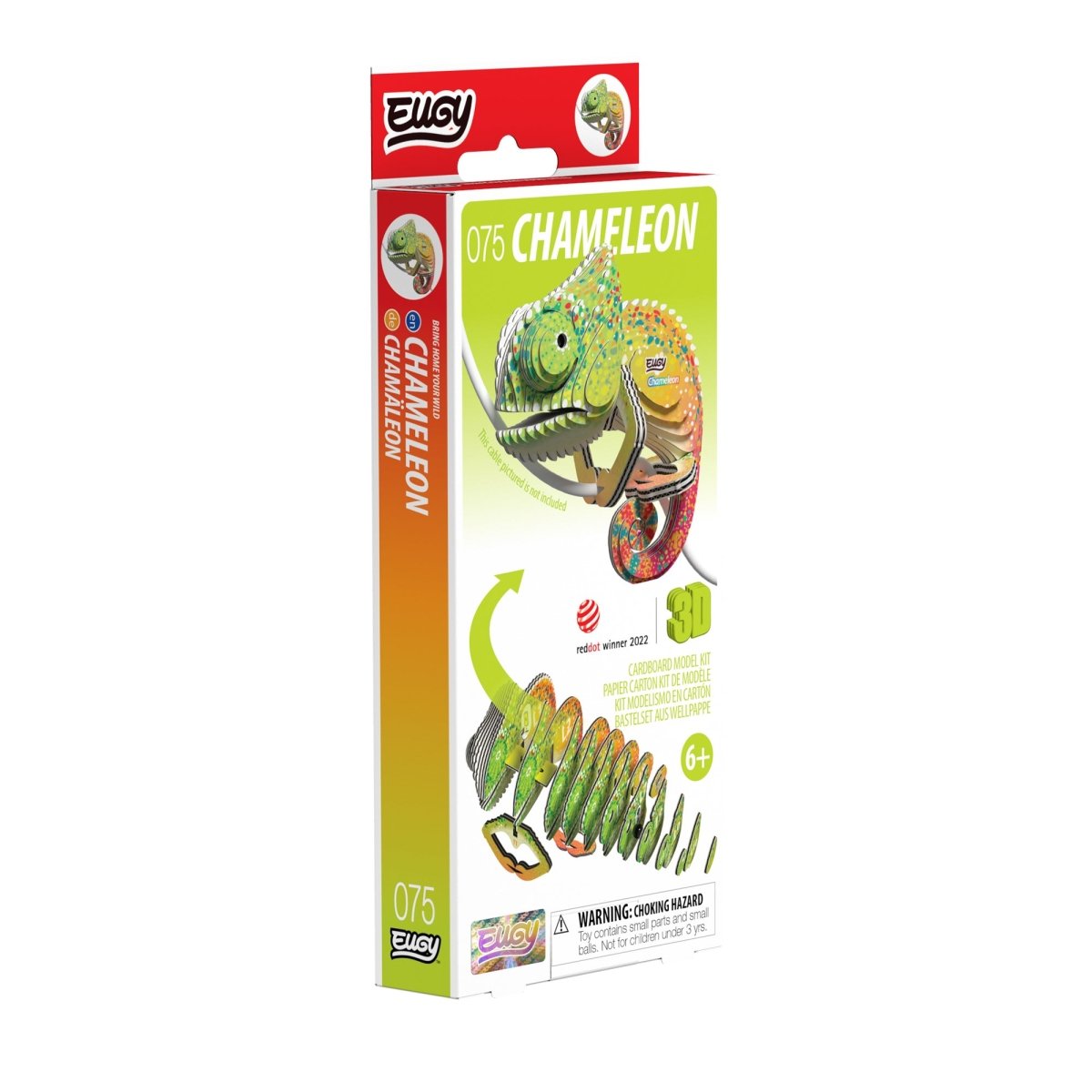 EUGY Chameleon 3D cardboard model kit - box front