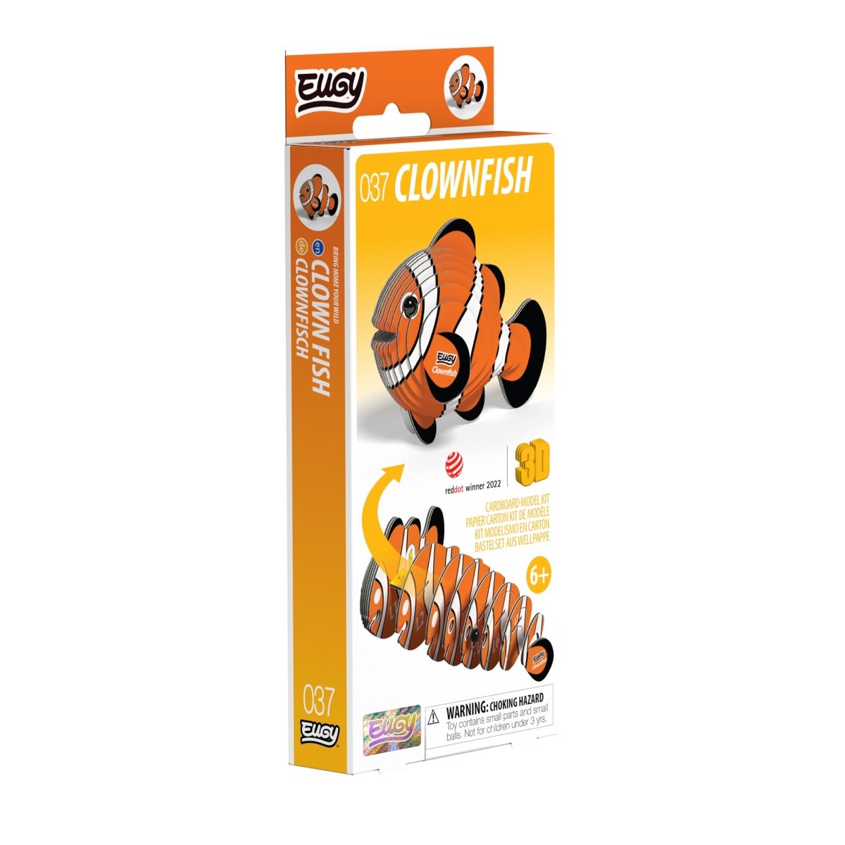 EUGY Clownfish 3D cardboard model kit - box front