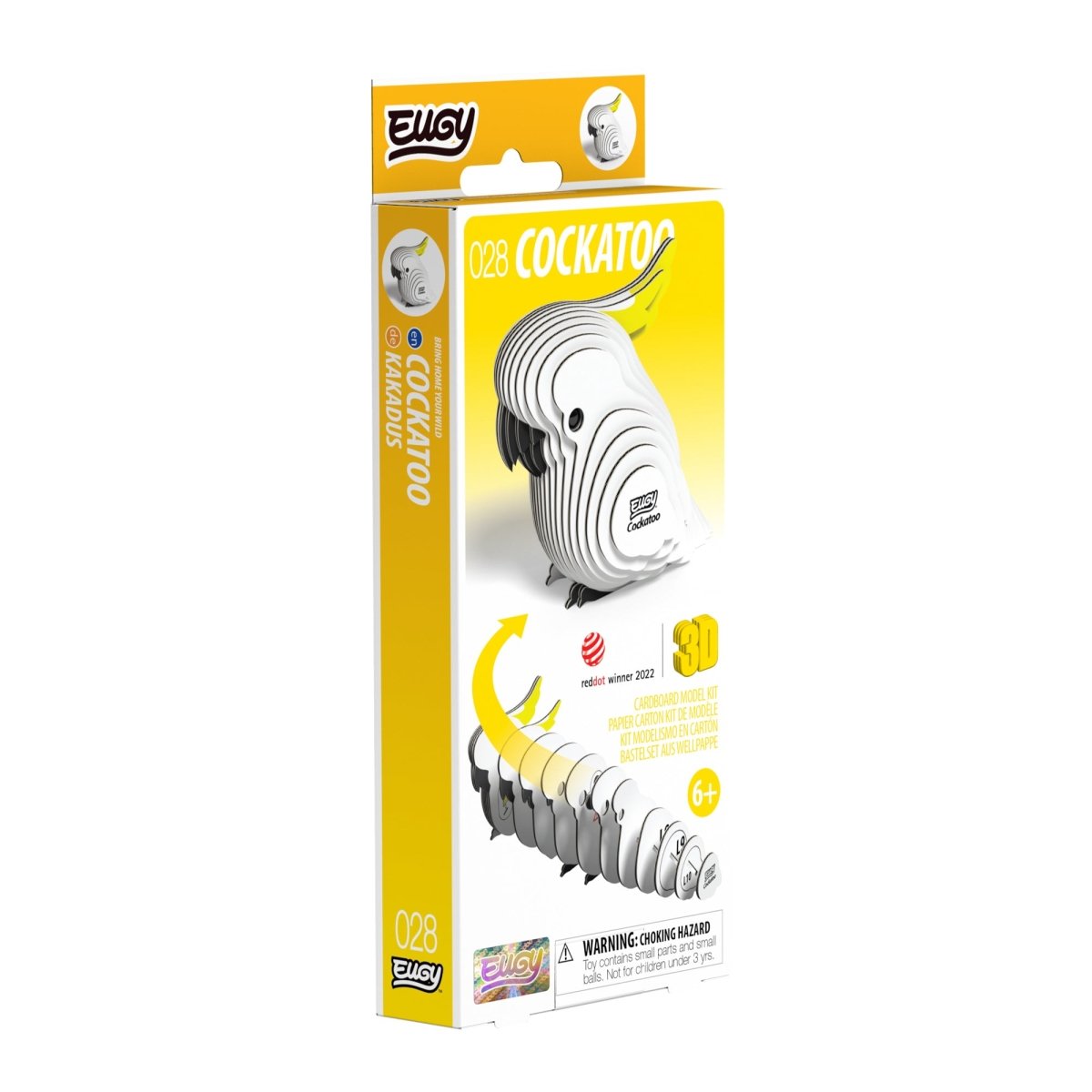 EUGY Cockatoo 3D cardboard model kit - box front